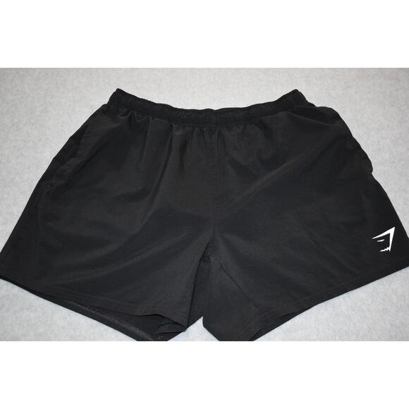 Gymshark Gym Shorts Mens Size Large Black W/ Pockets Performance 5" Inseam - Picture 1 of 5